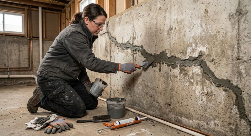Cracked Basement Floor Repair in North Brunswick, NJ