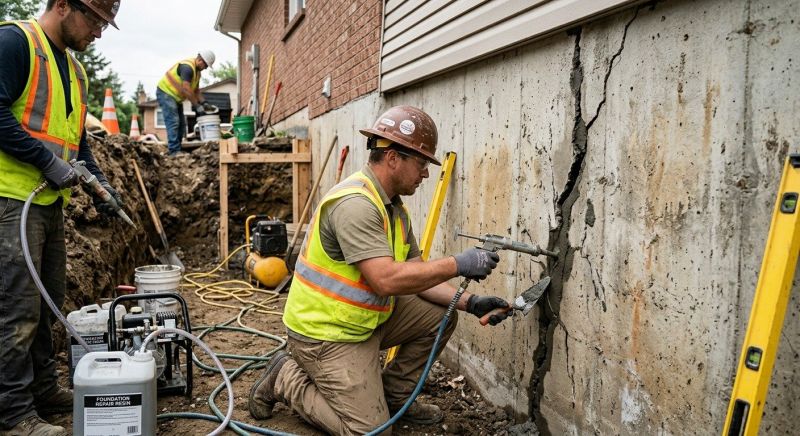 Cracked Foundation Repair in Annandale, NJ