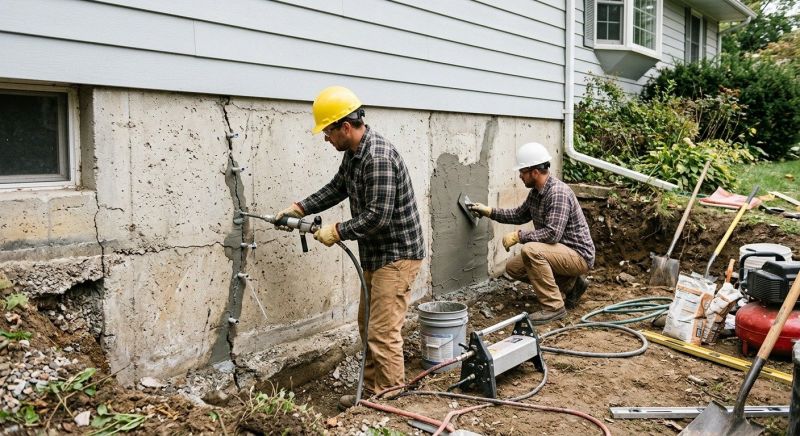 Cracked Foundation Repair in Edison, NJ