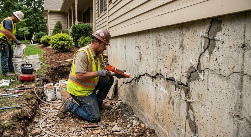 Cracked Foundation Repair in New Brunswick, NJ