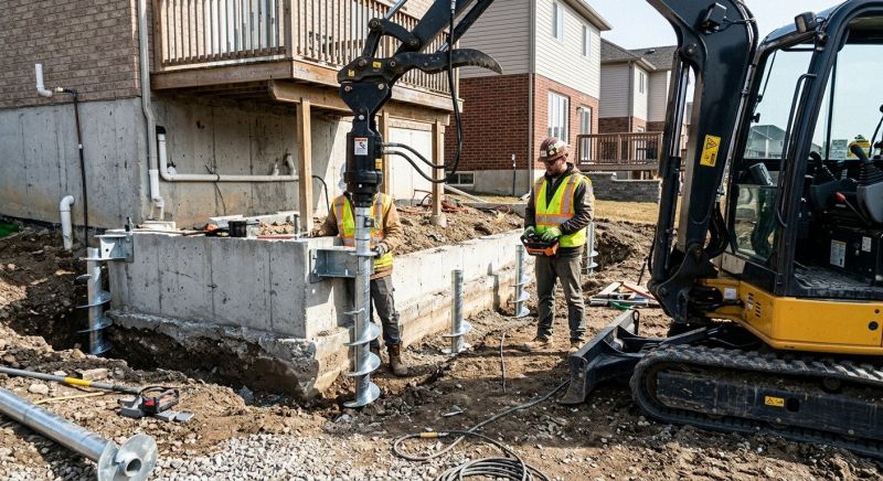 Helical Pile Installation in North Brunswick, NJ