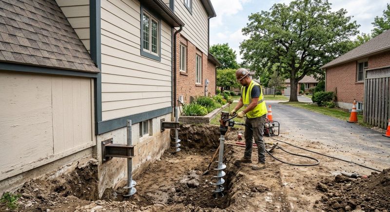 Helical Pile Installation in North Brunswick, NJ