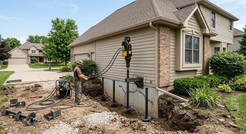 Helical Pile Installation in North Brunswick, NJ