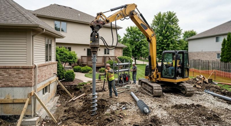 Helical Pile Installation in North Brunswick, NJ