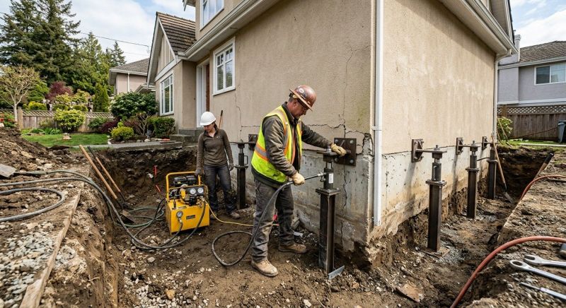Sinking Foundation Repair in Farmingdale, NJ