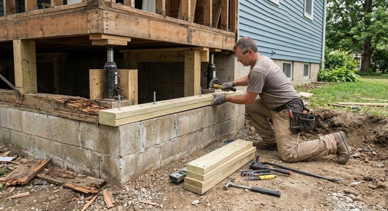 Sinking Foundation Repair in Highland Park, NJ