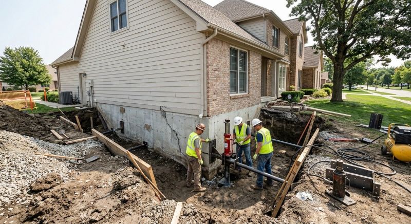 Sinking Foundation Repair in Mendham, NJ